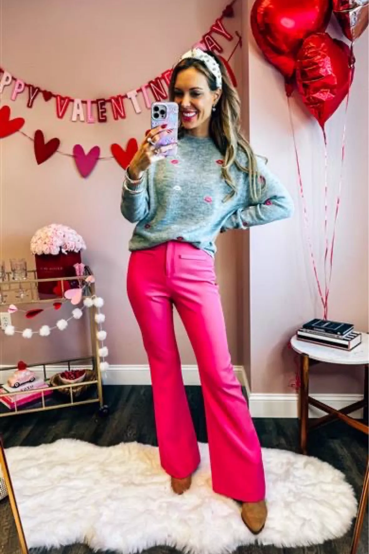 Beyond Romance Pink Flare Trousers curated on LTK