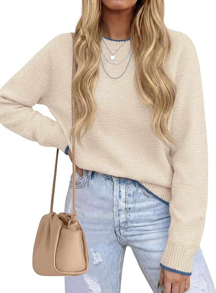 PRETTYGARDEN Womens Crewneck Fall Sweaters Pullover Tops | Amazon (US)