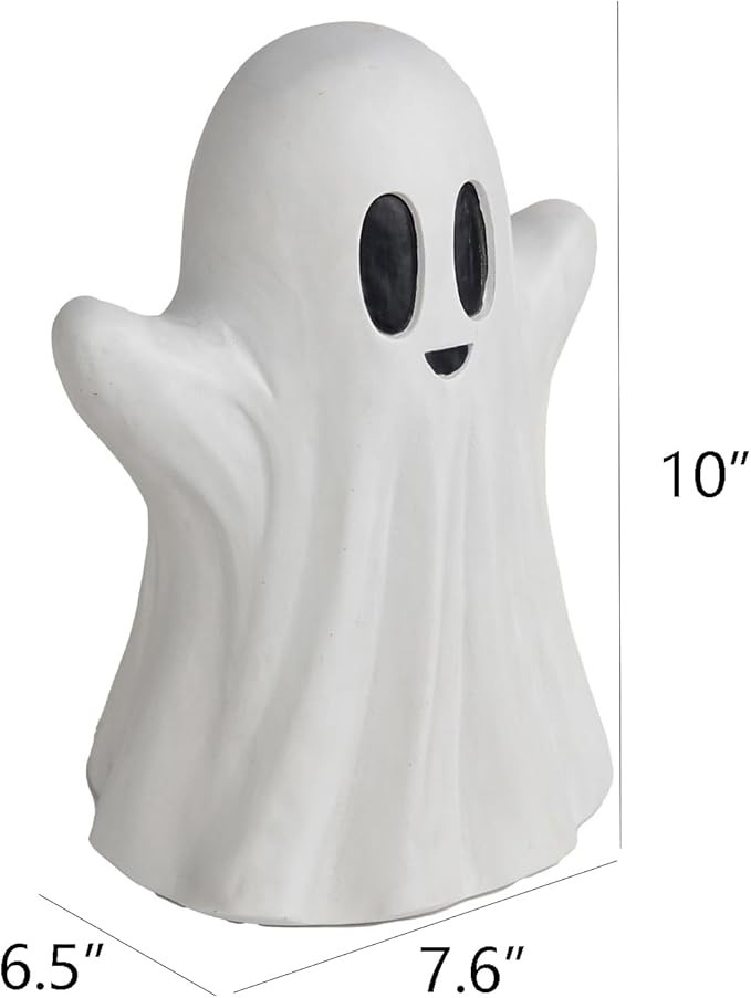 Halloween Ghost Figurines Decor, White Ghost Statue for Porch Decorations 10" | Amazon (US)