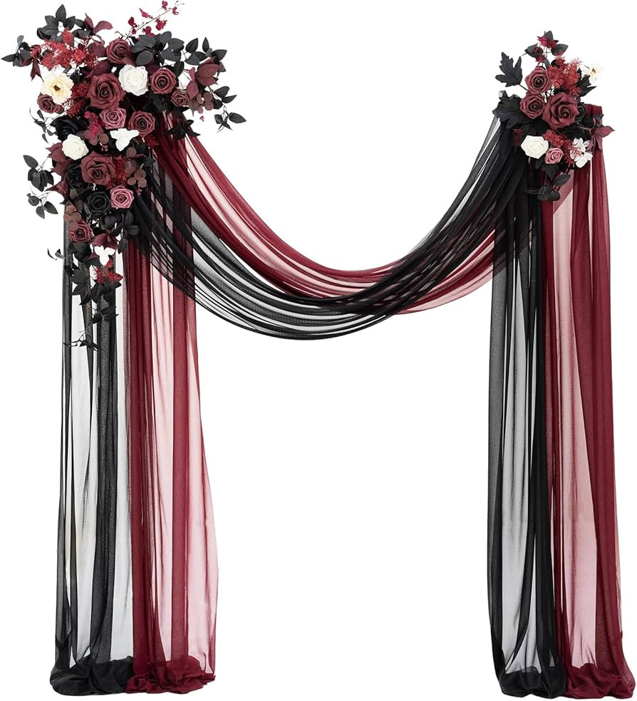 Amazon.com: Ling's Moment Halloween Hanging Wedding Arch Flowers Kit (Pack of 4) 2pcs Arbor Artif... | Amazon (US)