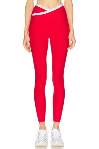 Beyond Yoga Spacedye Outlines High Waisted Midi Legging in Red | FWRD 