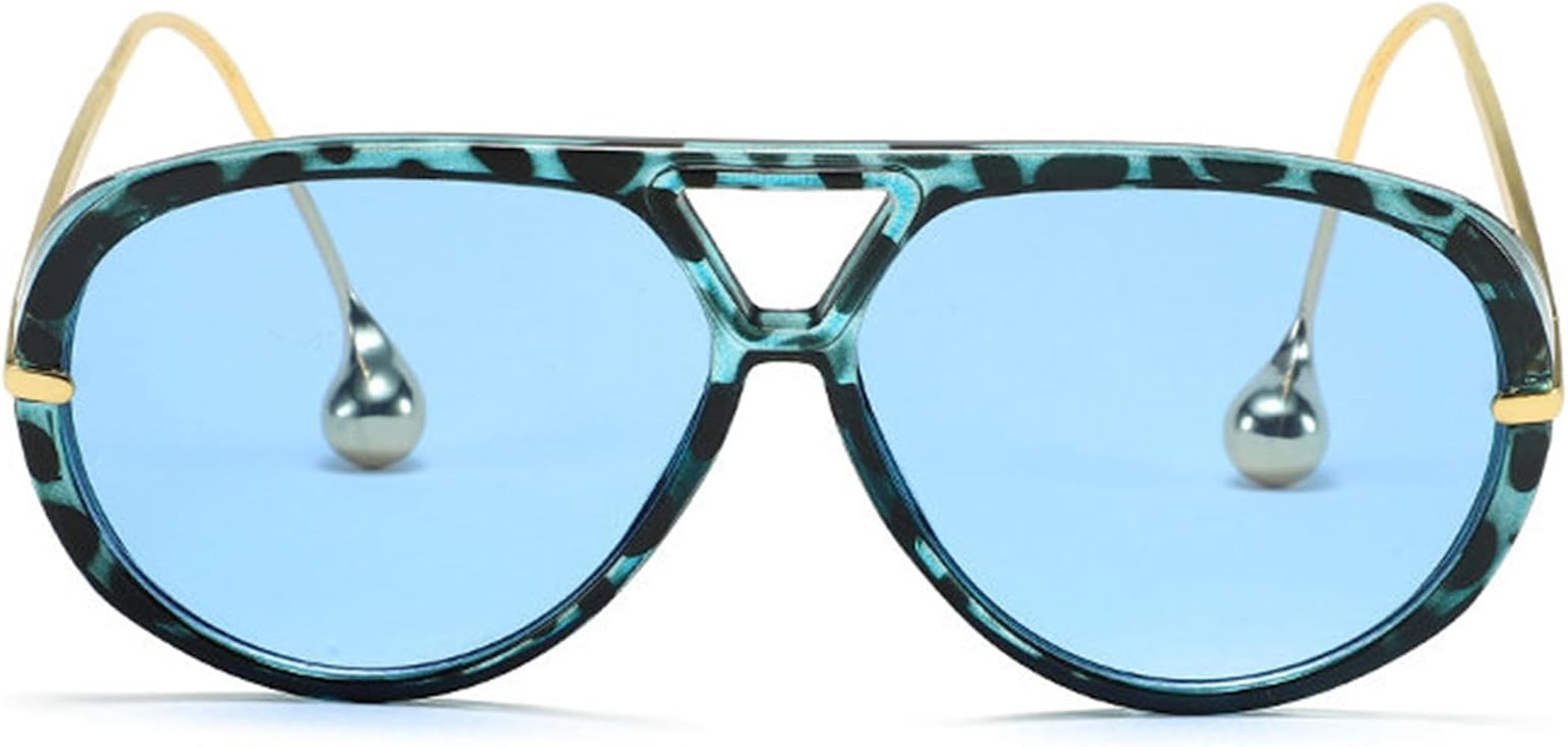 willochra Vintage Oversized Pilot Shield Sunglasses Women Luxury Trendy Sun Glasses For Ladies Bi... | Amazon (US)