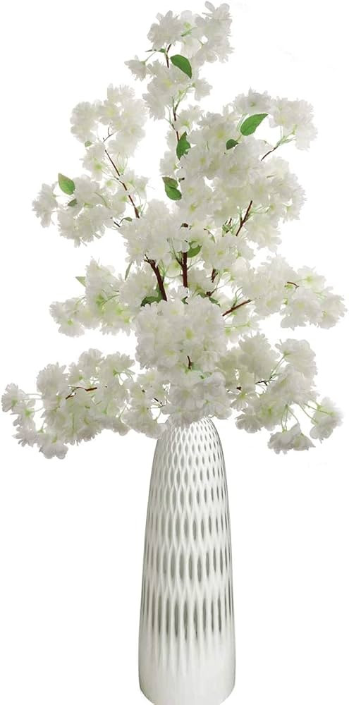 Larskilk White Cherry Blossom Flowers, Three 30 Inch White Blossom Stems, Wedding, Party, Event, ... | Amazon (US)