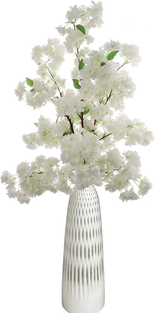 Larskilk White Cherry Blossom Flowers, Three 30 Inch White Blossom Stems, Wedding, Party, Event, ... | Amazon (US)