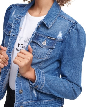 Dkny Jeans Puff-Sleeve Jean Jacket | Macys (US)