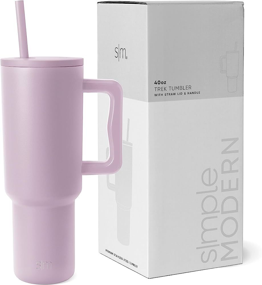 Simple Modern 40 oz Tumbler with Handle and Straw Lid | Insulated Cup Reusable Stainless Steel Water | Amazon (US)