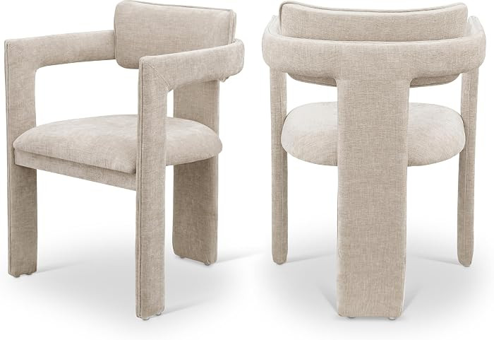 Meridian Furniture 11084Beige-C Brenda Collection Modern | Contemporary Dining Arm Chair/Accent C... | Amazon (US)