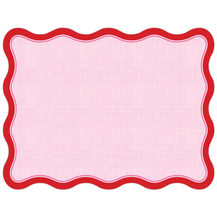 Pink and Red Wavy Edge Die-Cut PlaceMats | Rosanne Beck Collections