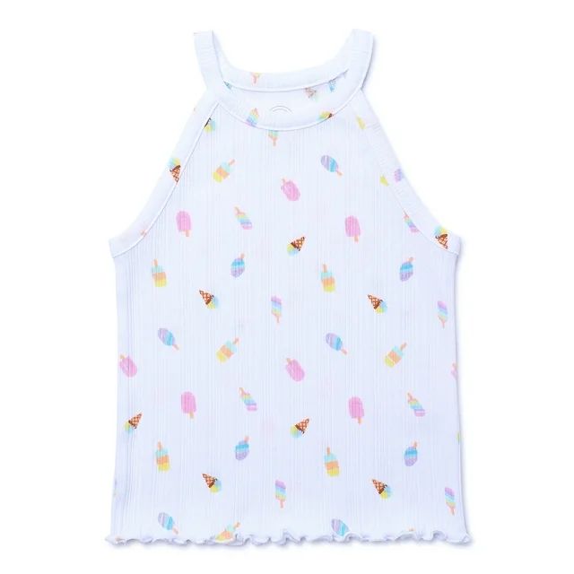 Wonder Nation Girls Gauze Halter Tank Top, Sizes 4-18 & Plus | Walmart (US)