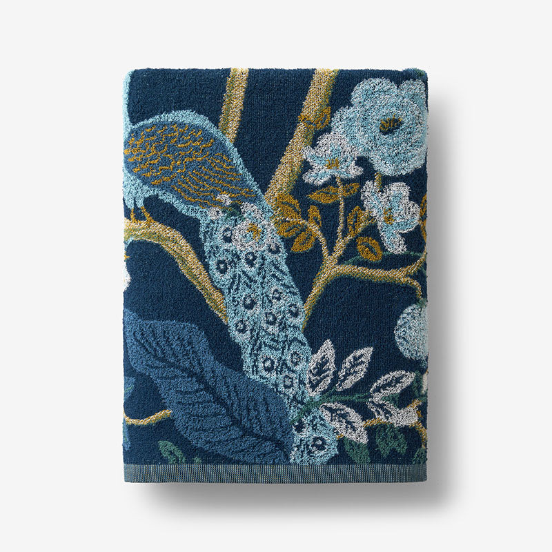 Jacquard Bath Towel - Peacock | The Company Store