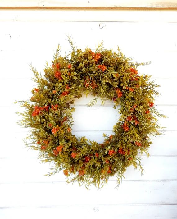 Fall Wreath-Fall Door Wreath-Autumn Wreath-FAll Decor-Boxwood | Etsy | Etsy (US)