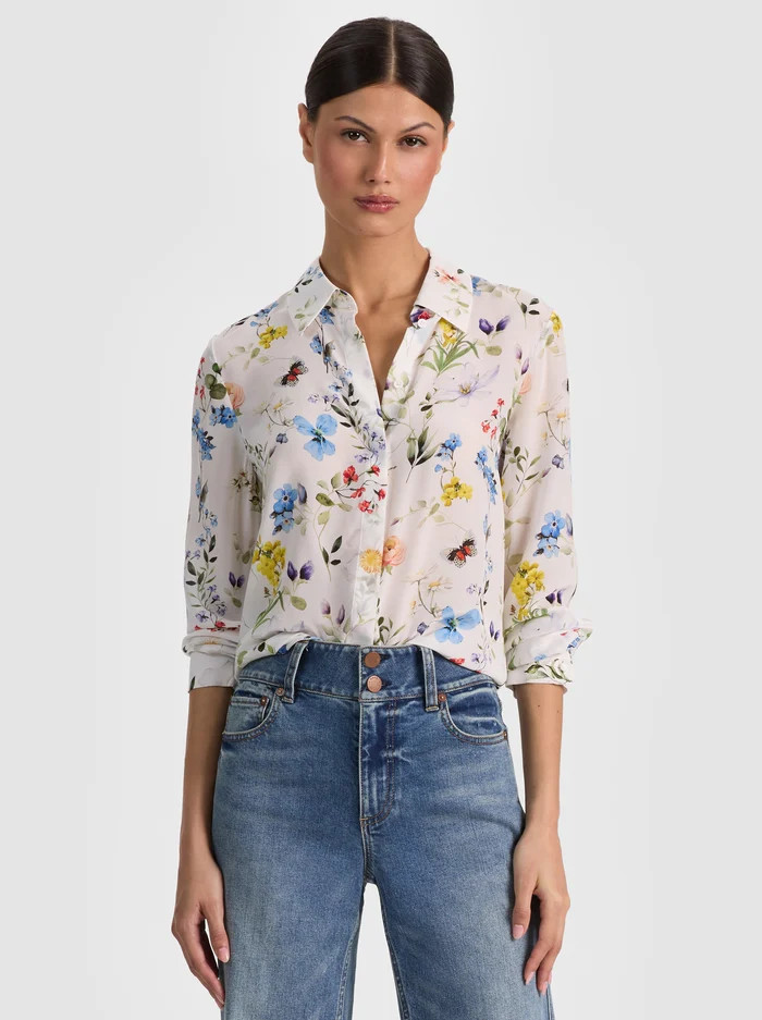 WILLA SILK BLOUSE | Alice + Olivia