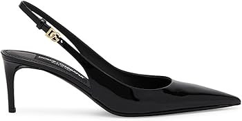 Amazon.com: Dolce&Gabbana, 60MM Leather Slingback Pumps, 41 (11), Nero : Amazon Luxury | Amazon (US)