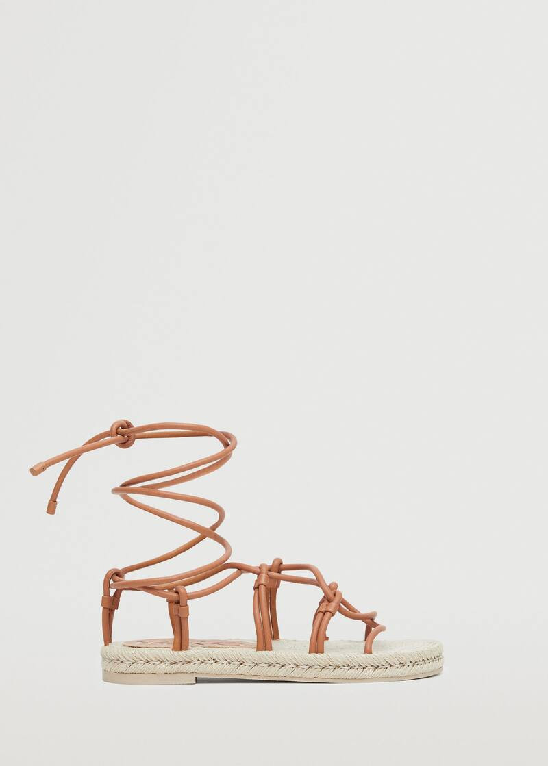 Esparto gladiator sandals -  Women | Mango USA | MANGO (US)