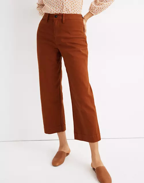 Curvy Slim Emmett Wide-Leg Crop Pants | Madewell