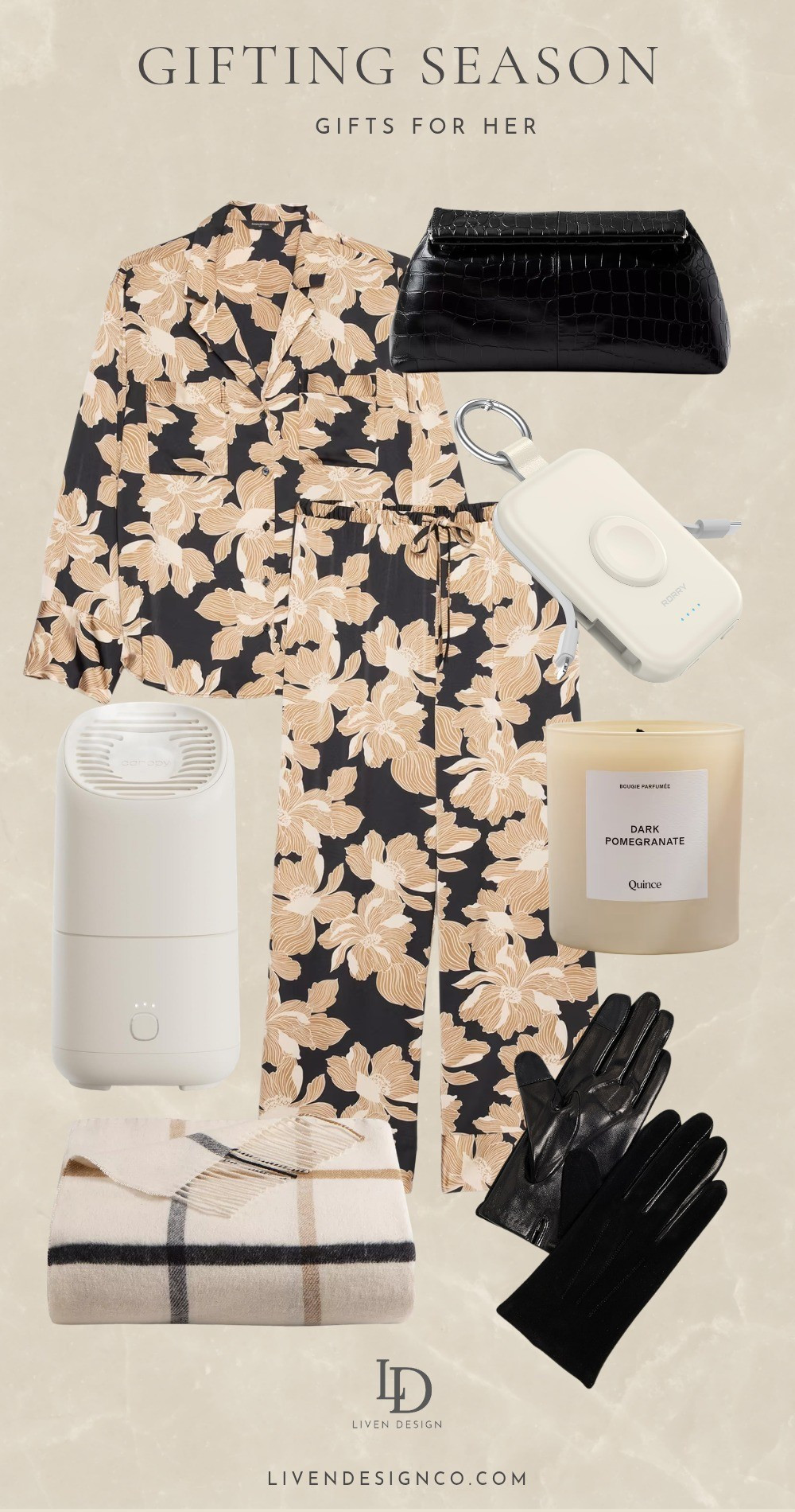 Gift guide. Gift for her. Christmas gift. Pajamas. Blakc croc clutch handbag. Charger keychain. Candle. Humidifier. Travel gift. Cashmere gloves

#LTKCyberWeek #LTKGiftGuide #LTKSaleAlert