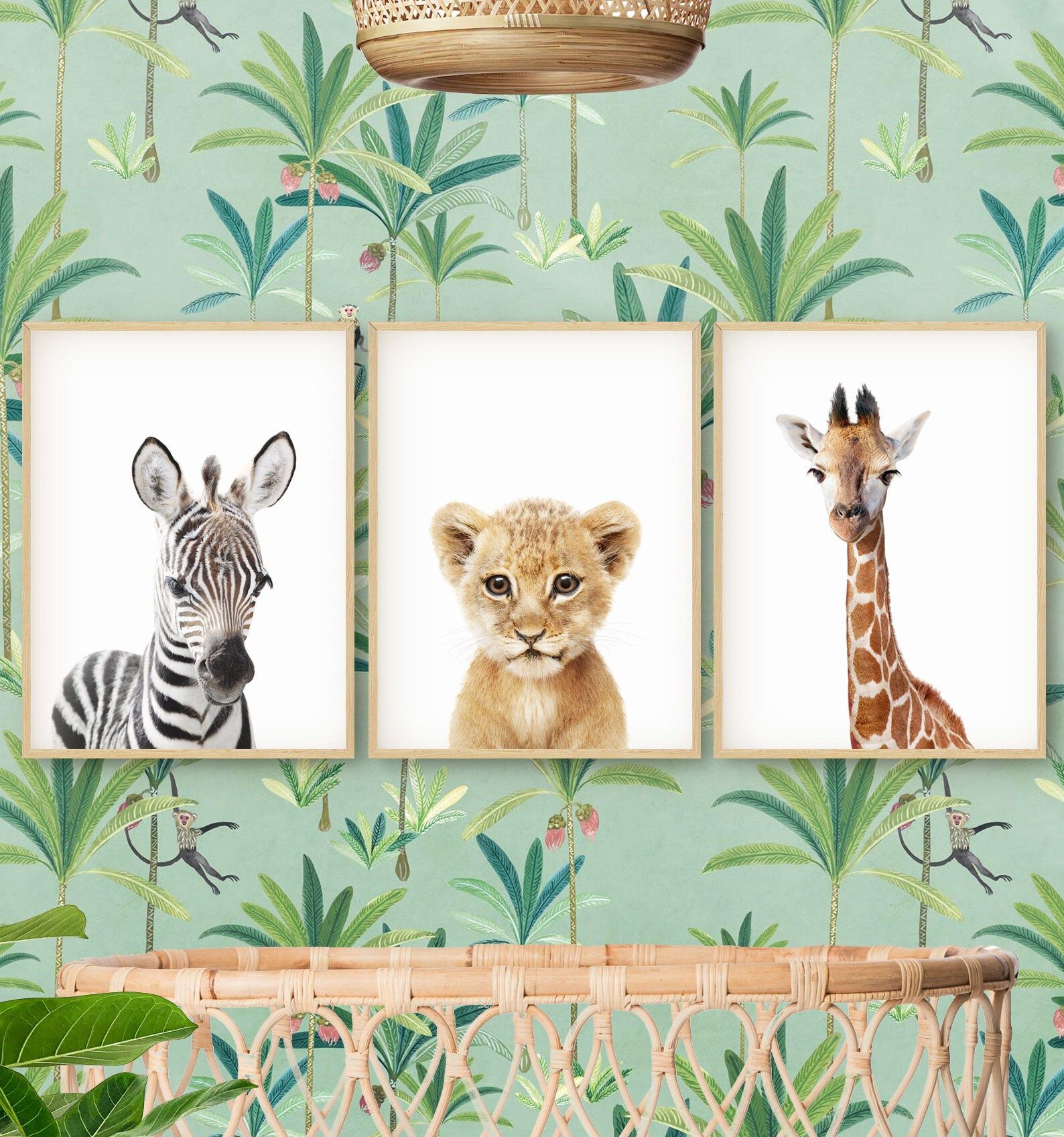 Baby Animal Prints Nursery Wall Art Set of 3 Printable Safari | Etsy | Etsy (US)