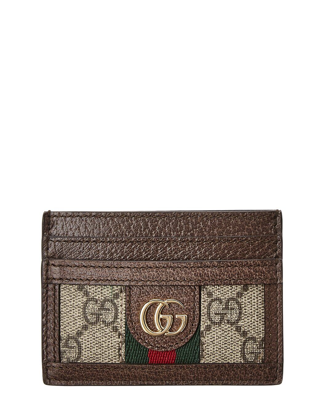 Ophidia GG Supreme Canvas & Leather Card Case | Gilt