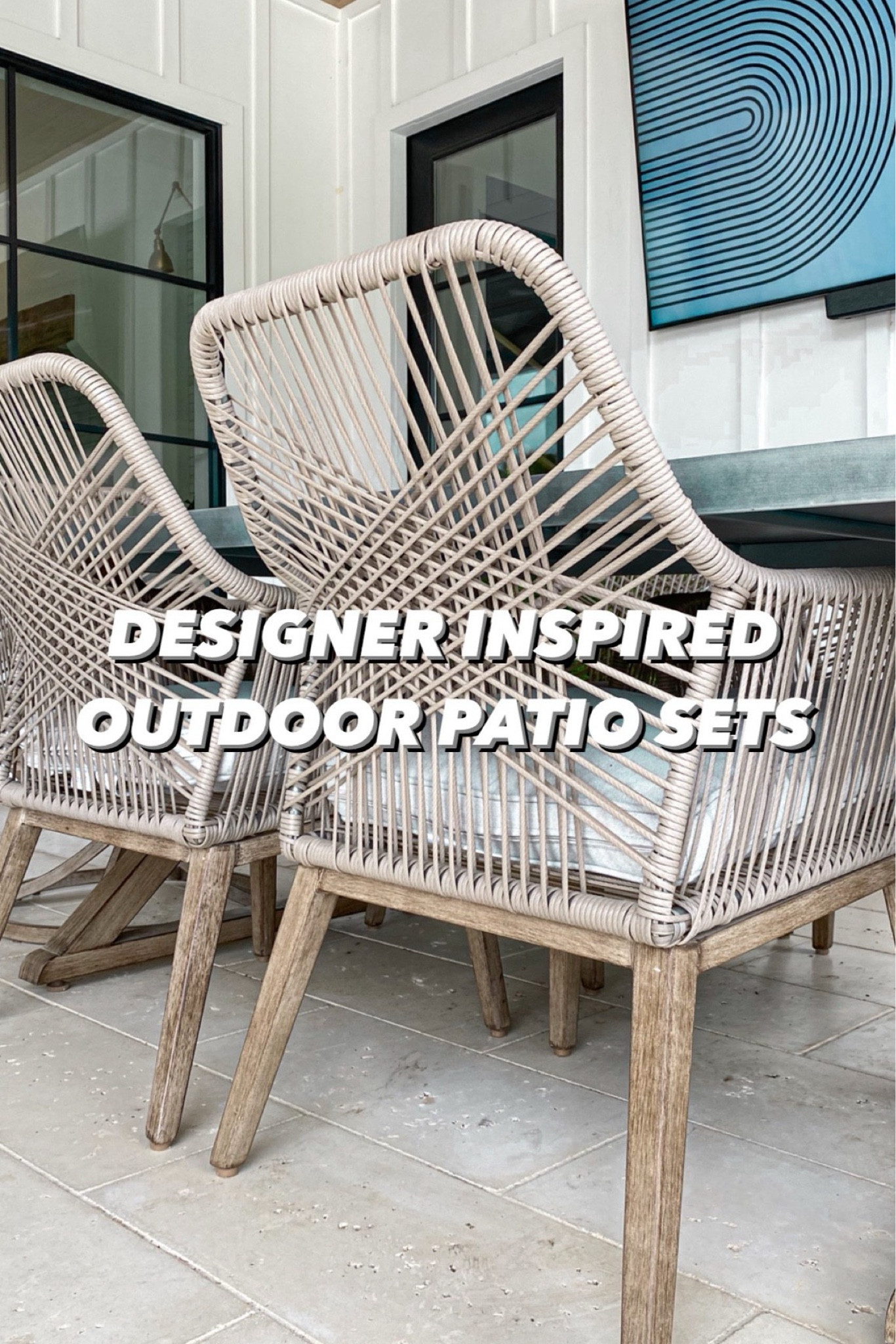 Designer inspired outdoor patio sets! 

Outdoor furniture / patio furniture / dining table / dining chair / accent chair / conversation set / spring / porch / patio 

#LTKfamily #LTKSeasonal #LTKhome