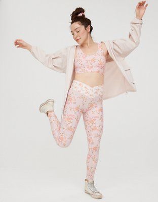 OFFLINE Real Me High Waisted Floral Crossover Legging | American Eagle Outfitters (US & CA)
