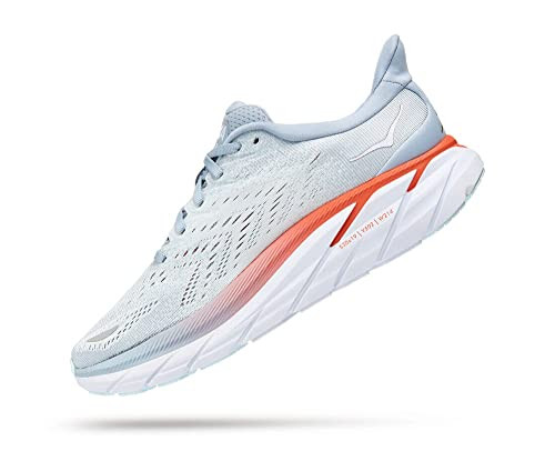 HOKA ONE ONE Womens Clifton 8 Mesh Blue Fog Plein Air Trainers 8.5 US | Amazon (US)
