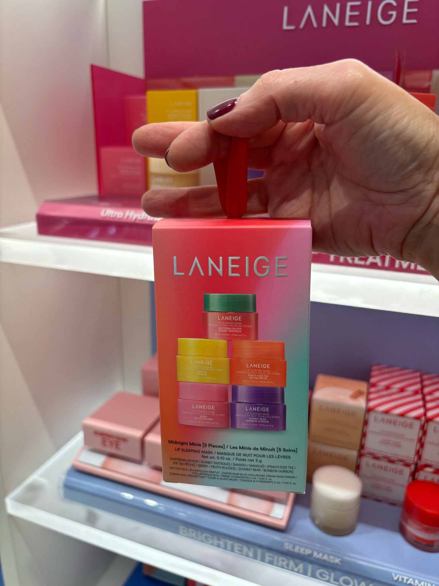 From the refreshing tang of watermelon and mango to the sweet allure of peach and berry. The beloved gummy bear flavour adds a touch of playful fun to a holiday routine.

The Laneige Midnight Minis Set is perfect for personal pampering or offering a thoughtful gift to a loved one.



#LTKbeauty #LTKgiftguide #LTKuk