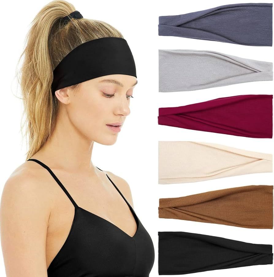 Huachi Women's Headbands Non Slip Headbands for Women's Hair Fashion Head Band Workout Yoga Sport... | Amazon (US)