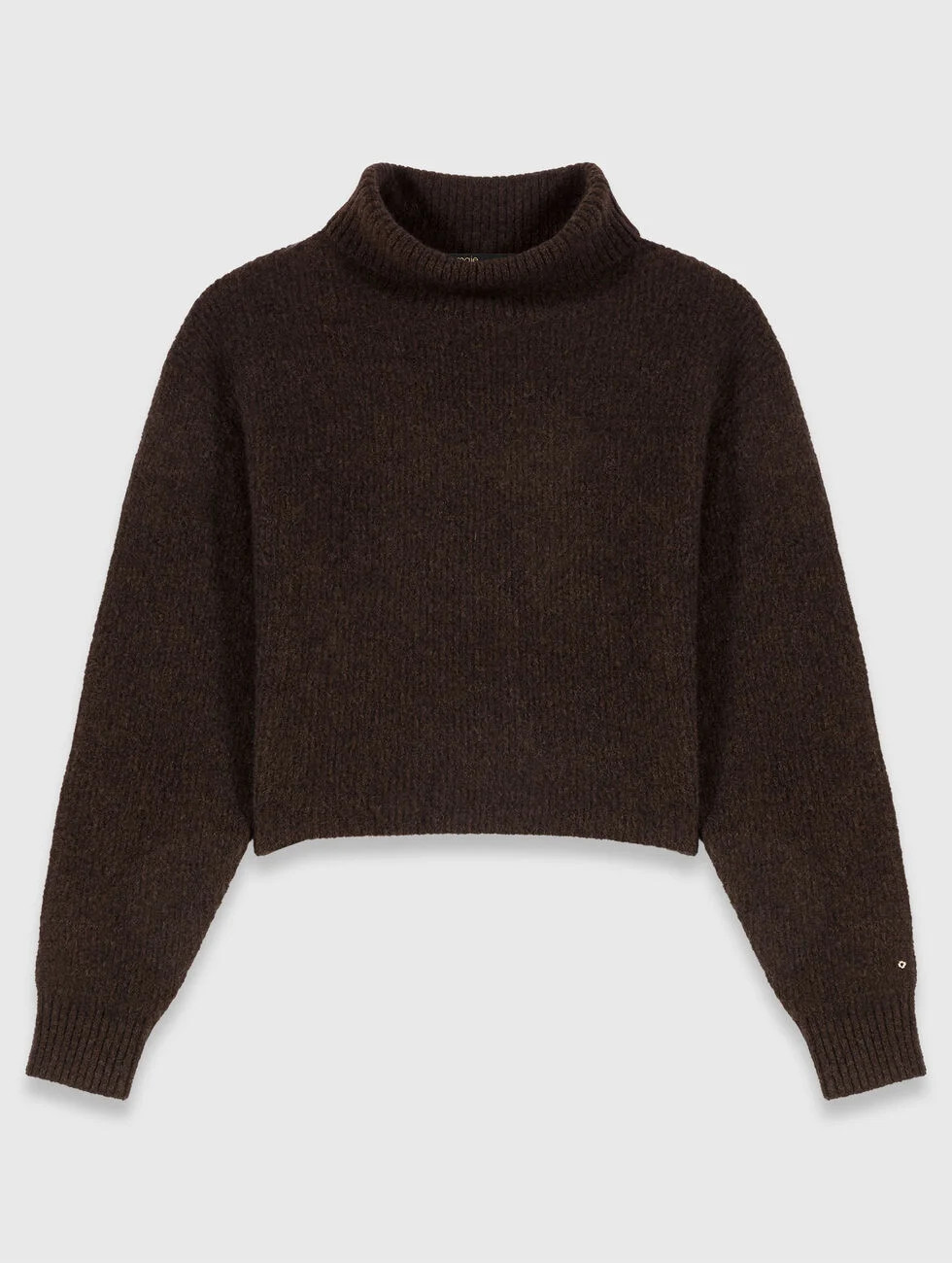 Yak blend roll-neck sweater Brown for Women | Maje | Maje US