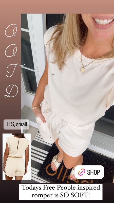 Free People inspired movement throw n go romper onesie 

This brand is SO SOFT & the details are perfect 👌🏻 

Open back
Pockets
Drawstring waist
Extra underarm fabric
Button at back top of neck
True to size, small
14 colors

Casual summer outfit 

#LTKVideo