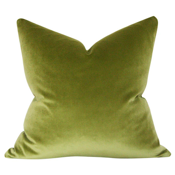 Bright Olive Green Velvet | Arianna Belle