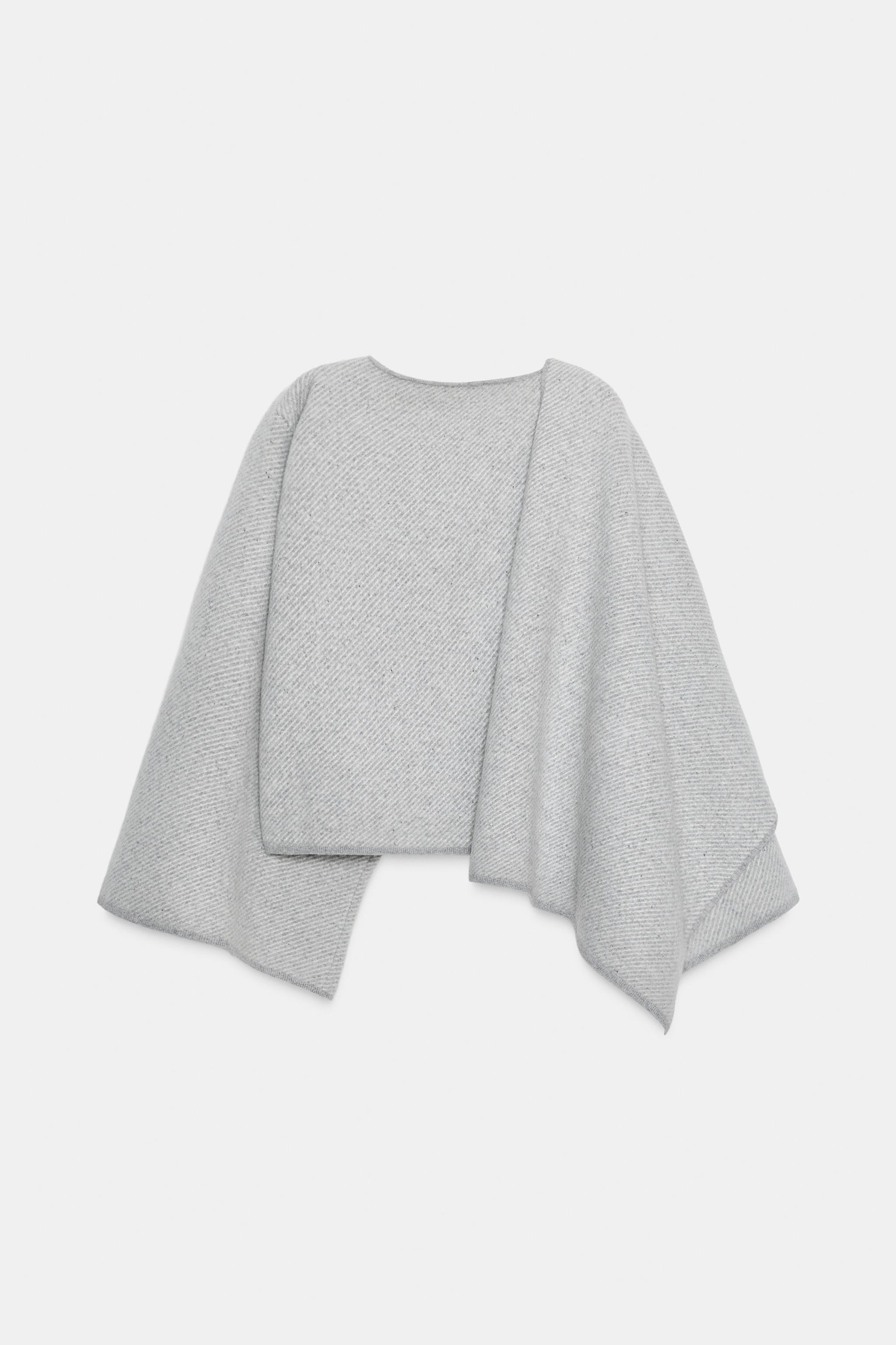 100% WOOL SHORT COAT WITH SCARF | Zara US