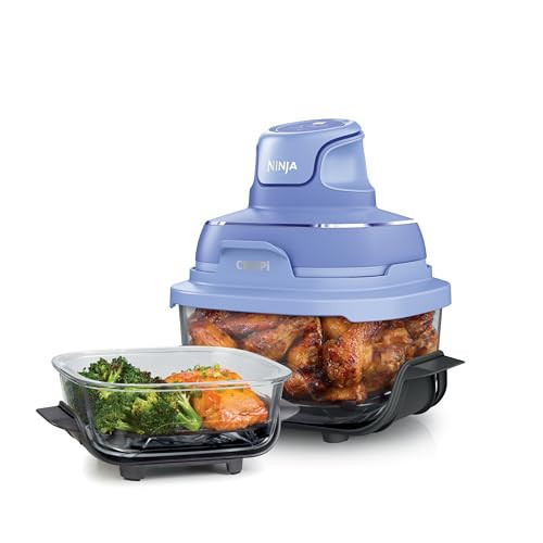 Ninja Crispi 4-in-1 Glass Air Fryer | 450°F | Non-Toxic | 4QT & 6-Cup Glass Containers w/Lids | Microwave, Freezer, Dishwasher Safe | Max Crisp, Air Fry, Bake, Recrisp | Frosted Lilac | FN101PR | Amazon (US)