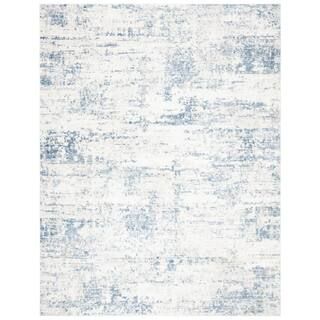 SAFAVIEH Amelia Ivory/Blue 8 ft. x 10 ft. Abstract Distressed Area Rug ALA700A-8 - The Home Depot | The Home Depot