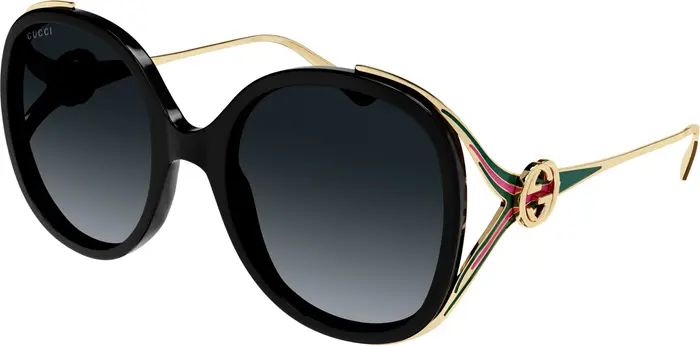 Gucci 56mm Gradient Oval Sunglasses | Nordstrom | Nordstrom