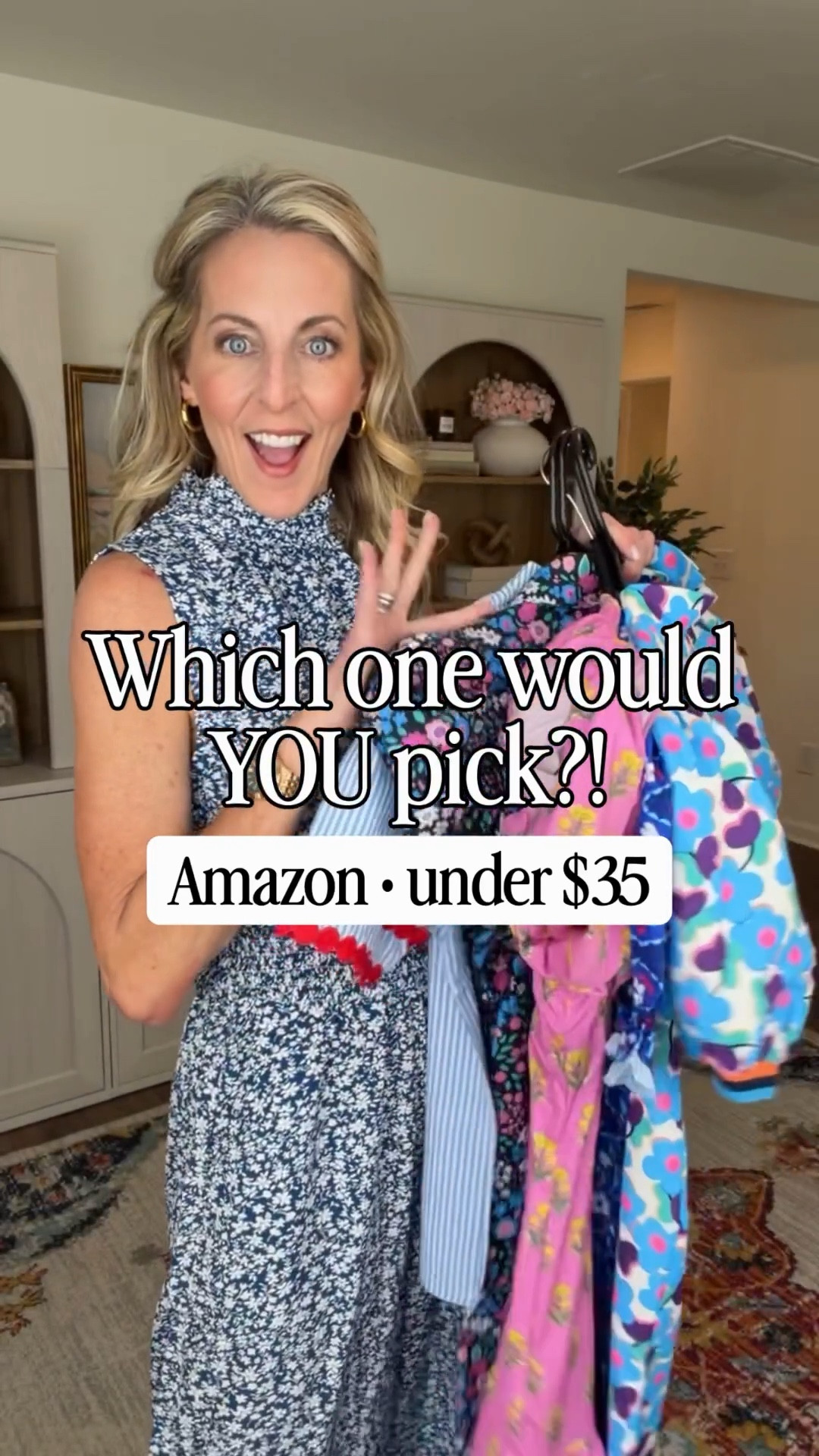 Four dresses, one mood: bright, happy, and ready for summer! Comment AMAZON and I’ll send you all the links 

All of these Amazon finds are under $35, easy to throw on, and so fun to style… and yes, wearing a size small in each!  I linked my favorite Amazon shorts I wear under dresses too!  I am 5’5 for reference. 


colorful summer dress, amazon fashion finds, affordable summer outfits, under $35 dresses, bright floral mini dress, puff sleeve dress, casual summer style, everyday dresses, easy throw on outfit, spring to summer transition outfit, lightweight breathable dress, teacher outfits casual, vacation ready dress, beach town style, feminine flowy dress, trendy amazon clothing, budget friendly fashion, weekend outfit idea, cute everyday looks, statement sleeve dress, smocked dress style, boho summer dress, floral print outfit, comfortable chic style