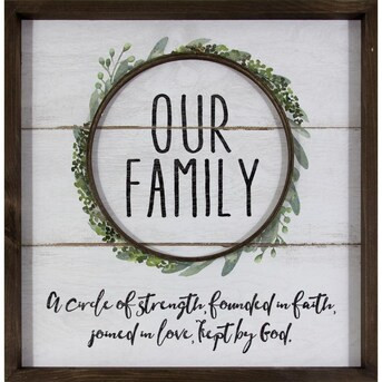 Brown Wood Framed 22-in H x 22-in W Inspirational MDF Print | Lowe's