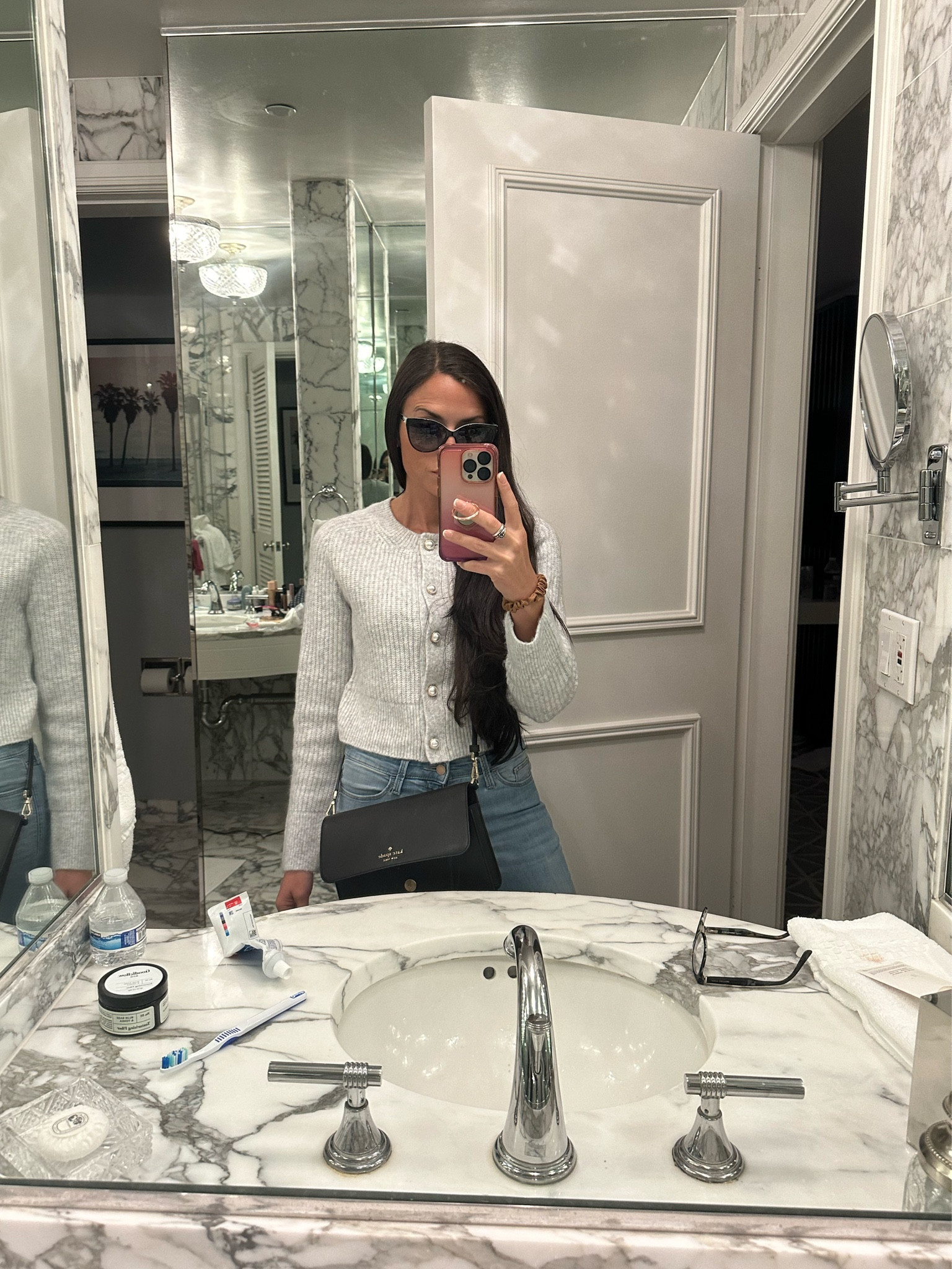 Casual outfit for the day ! Abercrombie sweater, Target jeans, Kate spade purse, Tiffany sunglasses 🤍🤍

#LTKxTarget #LTKsalealert #LTKstyletip