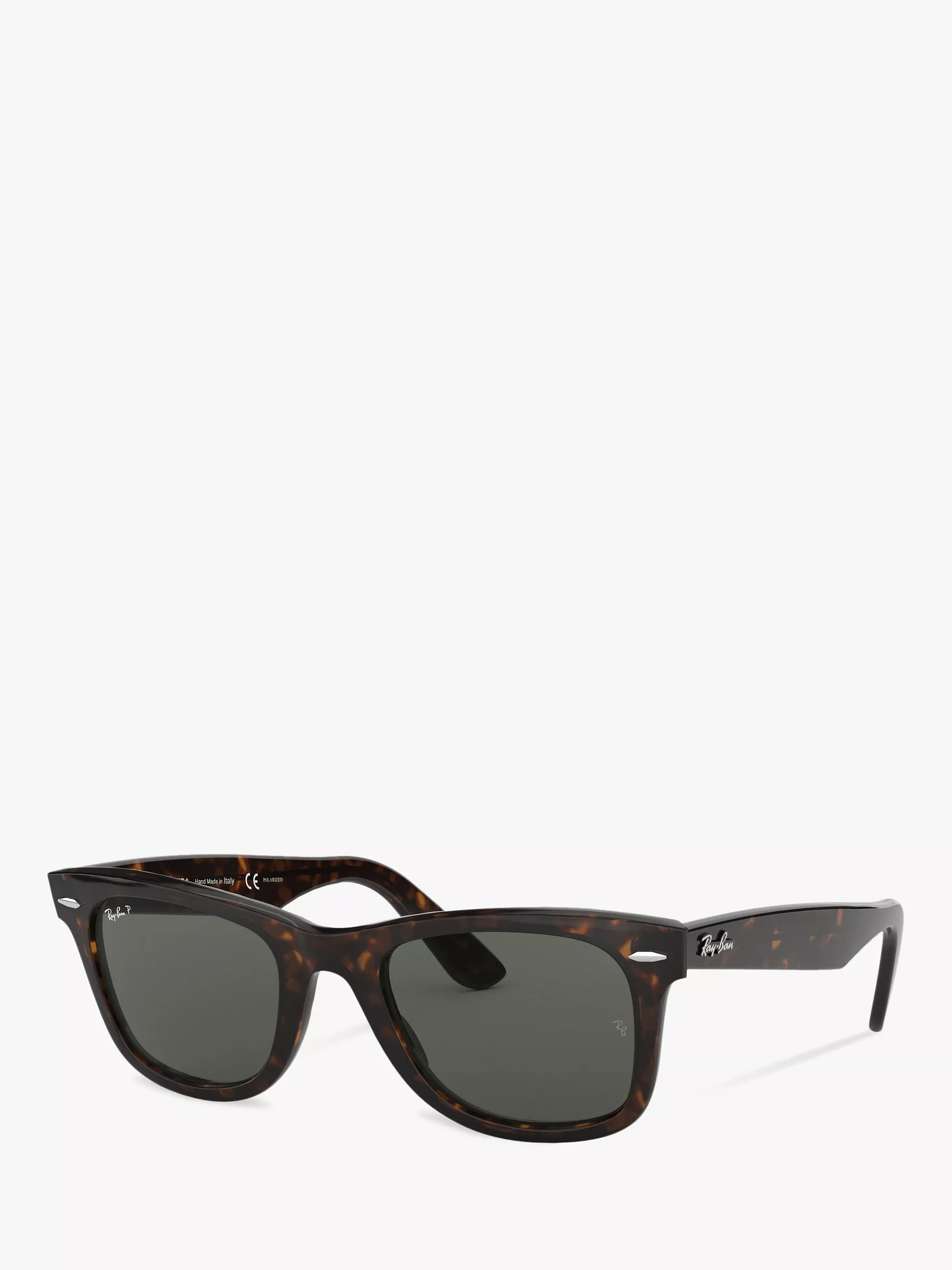 Ray-Ban RB2140 Original Wayfarer Polarised Sunglasses, Tortoise | John Lewis (UK)