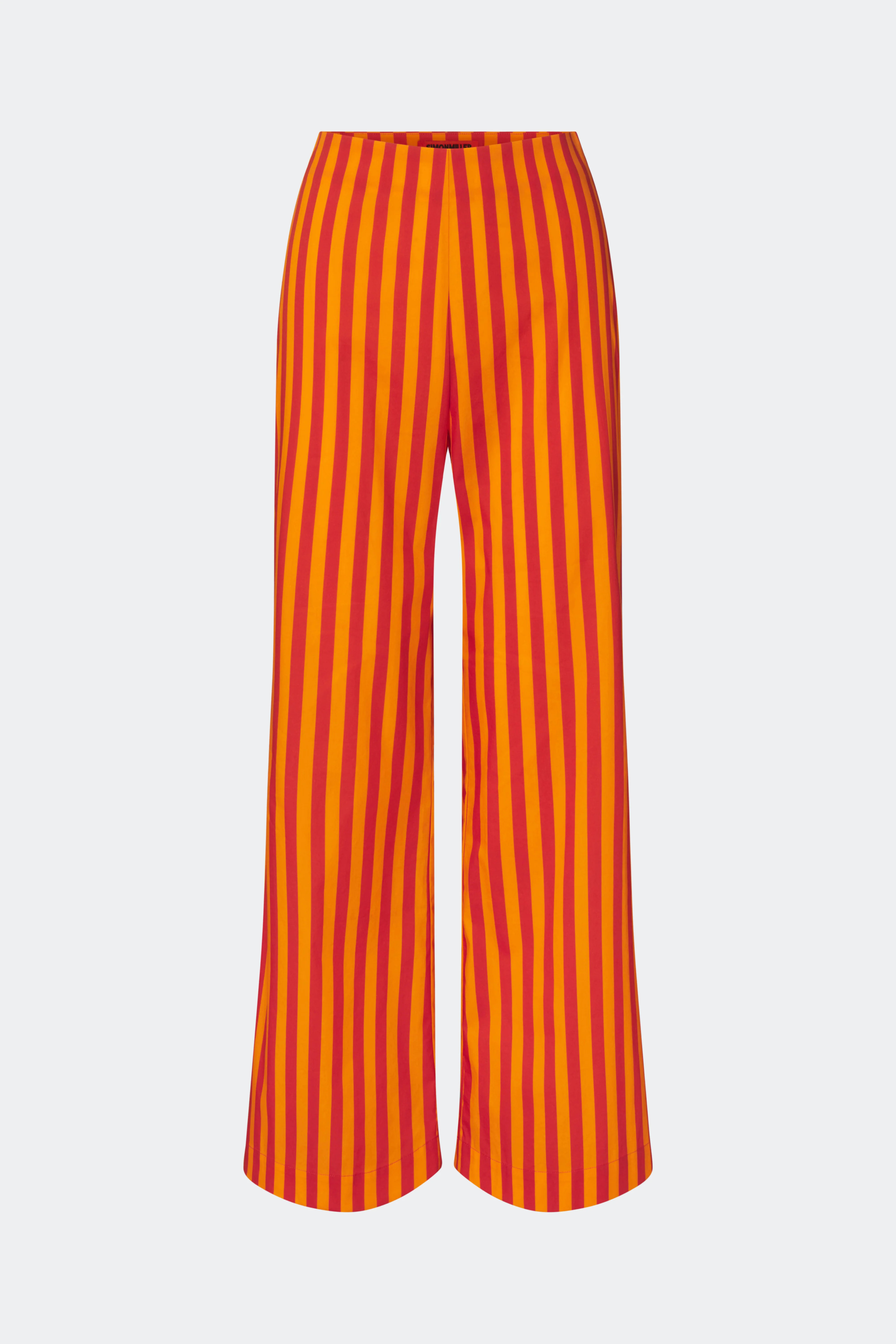 Pia Poplin Pant in Fruit Punch Stripe | Simon Miller