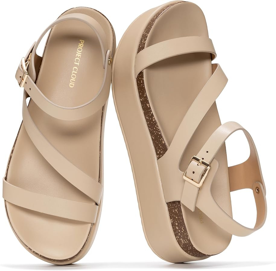 Project Cloud Platform Sandals Women Footwear - Plush & Soft Insole Wedge Sandals for Women Footw... | Amazon (US)