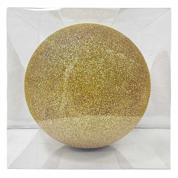 1-Count Large Gold Glittered Shatterproof Ornament, 7.7" | At Home