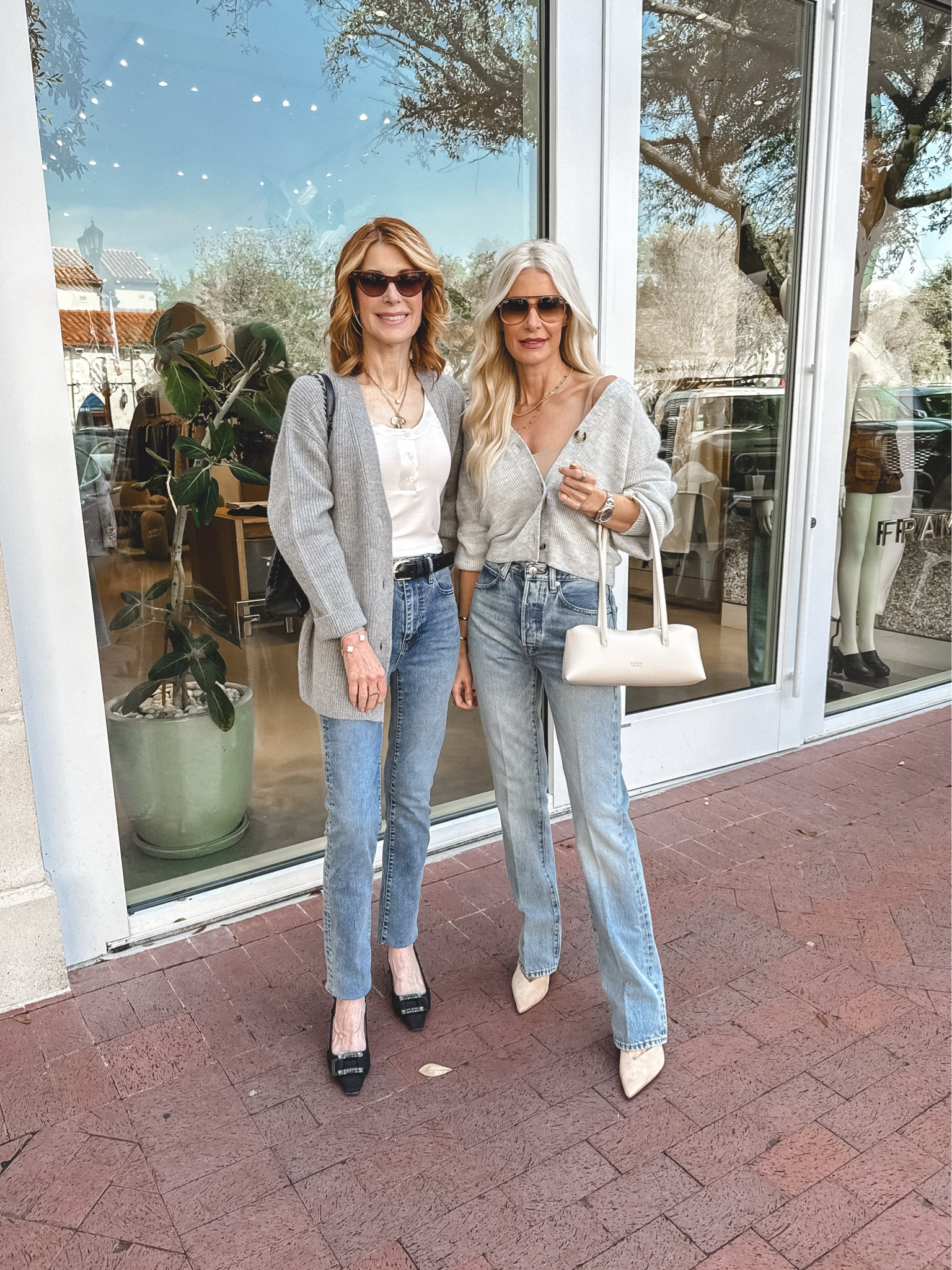 Twinning with this beauty in our favorite denim by Frame and these fabulous REAL CASHMERE CARDIGANS that are so soft and very budget friendly! 

My jeans are called the VERTICAL and I’m loving the fit! They’re high-waisted with a straight leg and this wash looks very vintage which I love! 

They run tts, I’m wearing a size 24. They run big so size down one size. 



#LTKOver40 #LTKStyleTip #LTKFindsUnder100