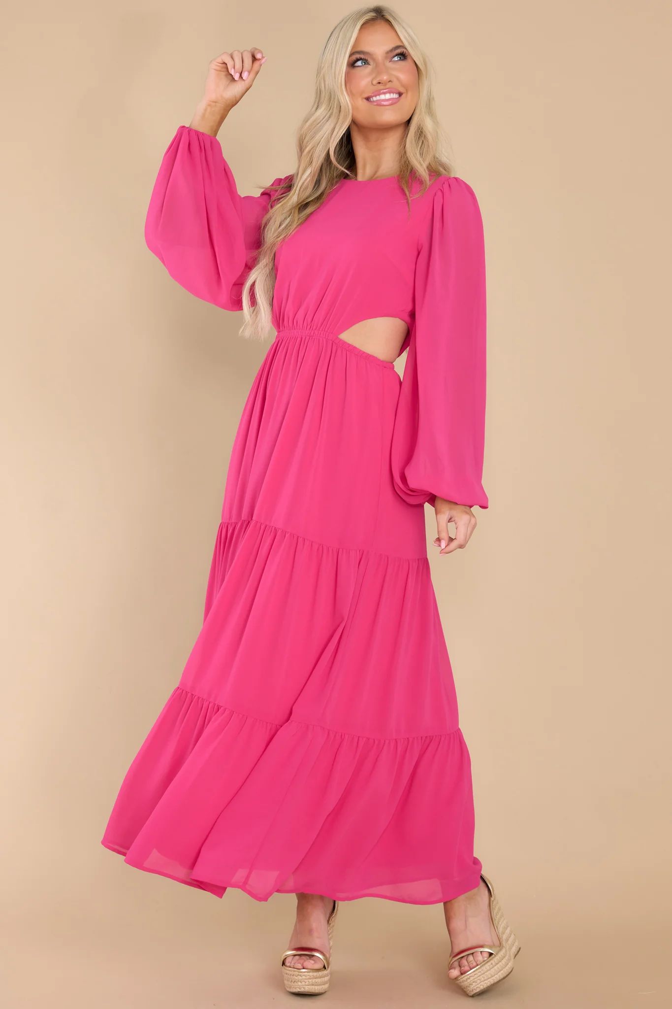 That's Rich Hot Pink Maxi Dress | Red Dress 