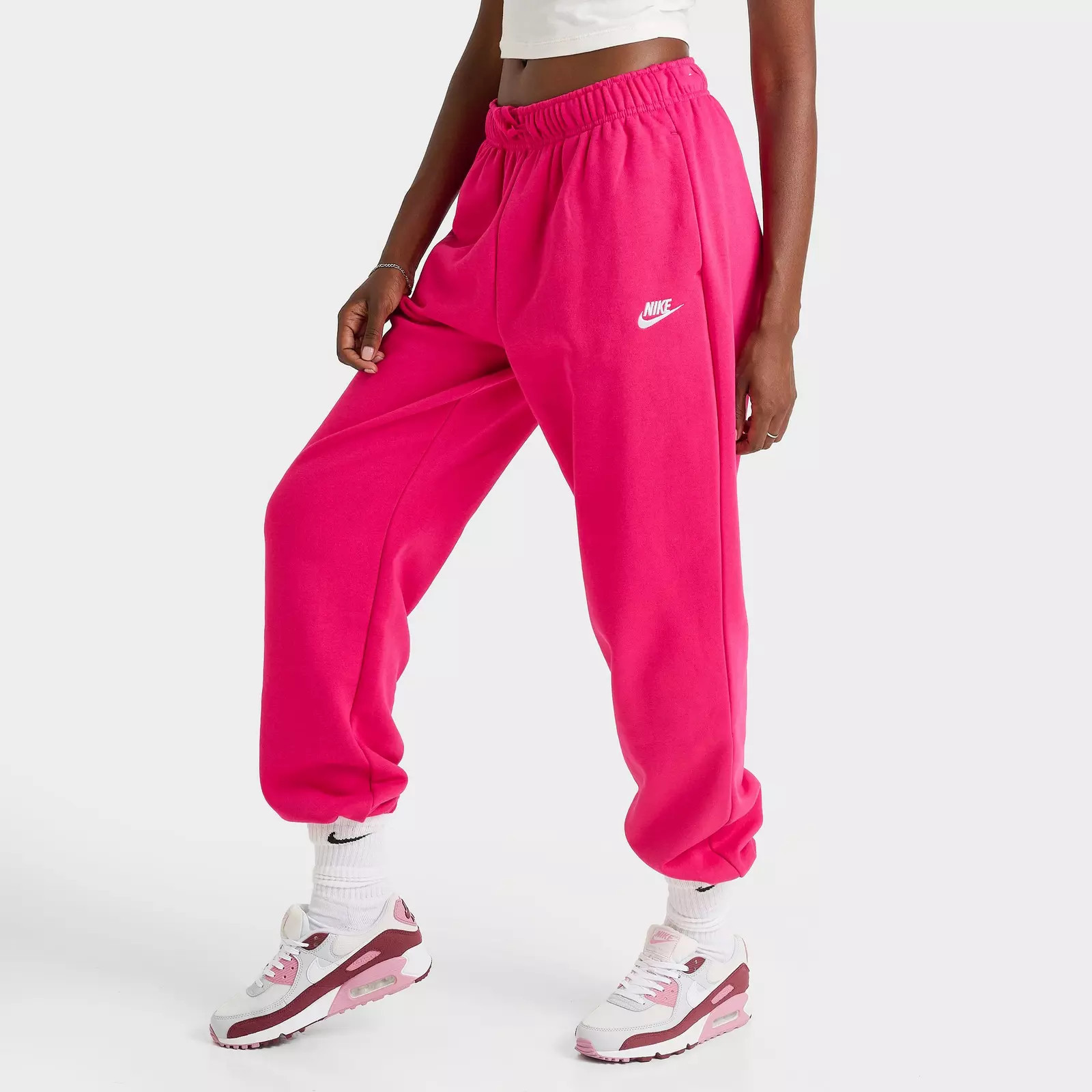 Women's Nike Sportswear Club Fleece Mid-Rise Oversized Sweatpants | JD Sports (US)