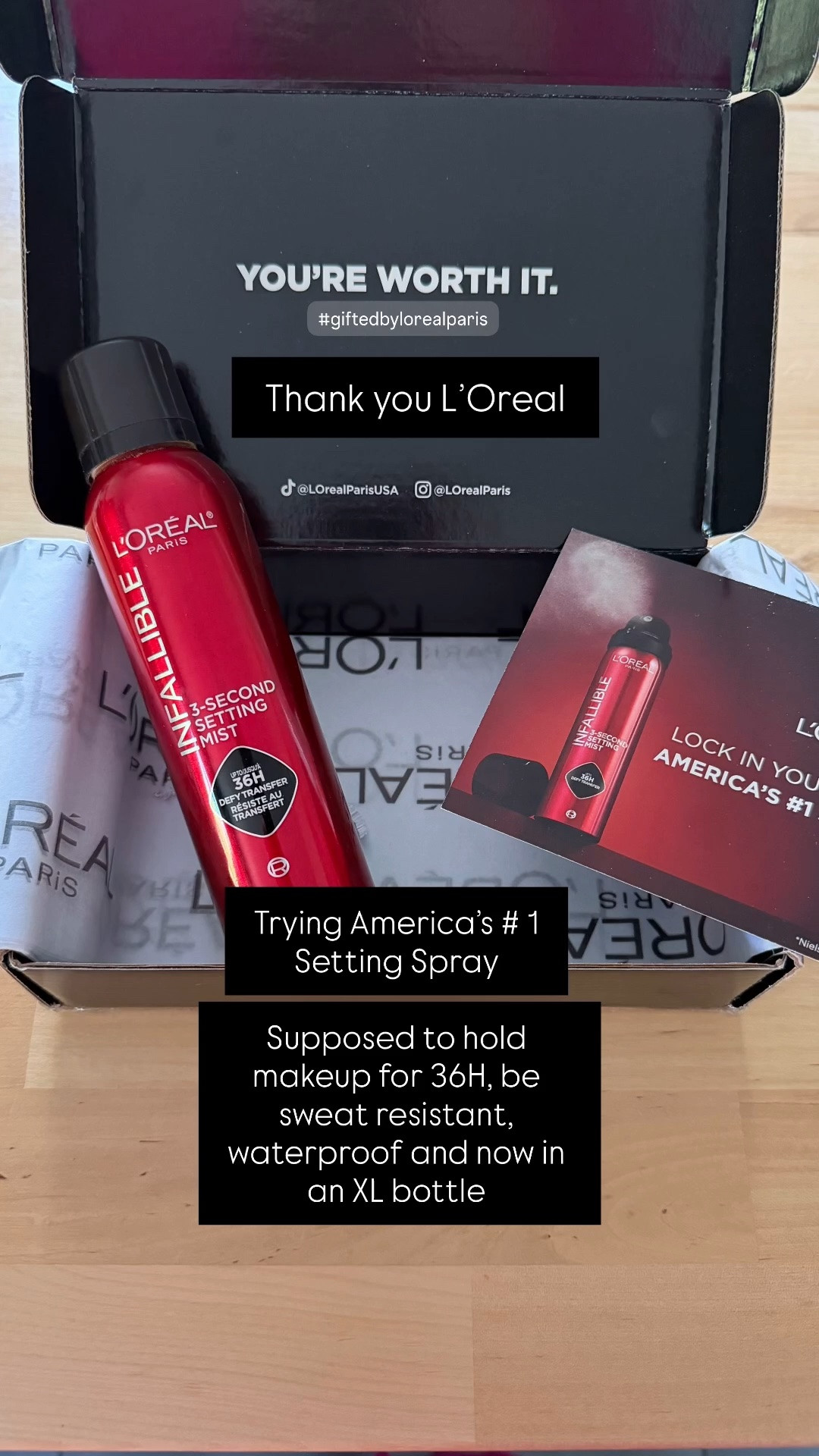 Trying Americas number one setting spray.. now in a bigger bottle (and much more affordable than the product I was currently using)
