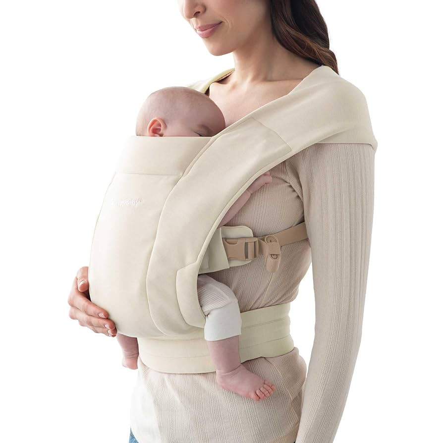 Ergobaby Embrace Cozy Newborn Essentials Baby Carrier Wrap (7-25 Pounds), Ponte Knit, Cream | Amazon (US)