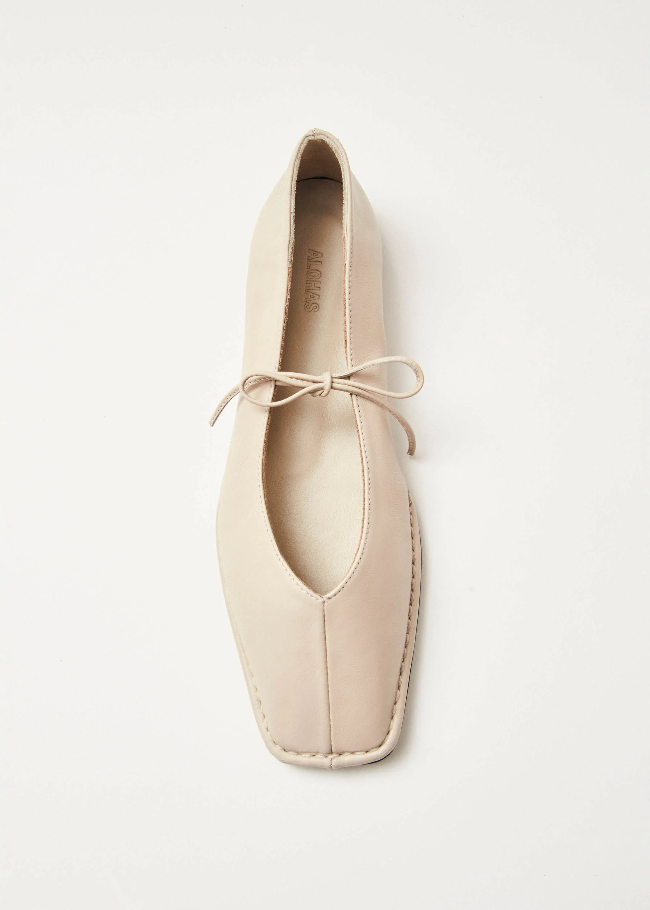 Sway Cream Leather Ballet Flats | ALOHAS | Alohas US