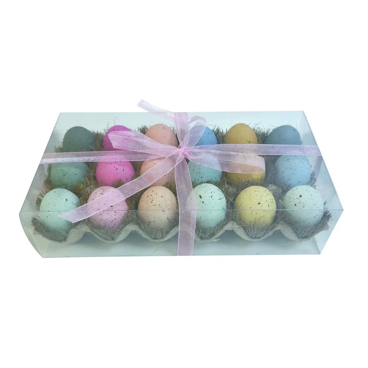 Transpac Foam 11.81 in. Speckled Easter Egg Decor Set of 18 | Target