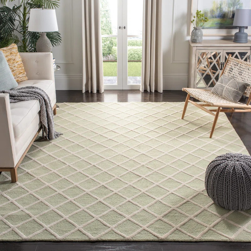 Sanyla Hand Tufted Wool Geometric Rug | Wayfair North America