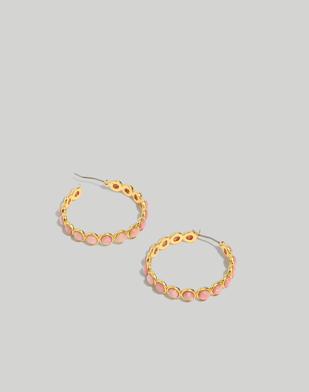 Stone Collection Rhodonite Hoop Earrings | Madewell